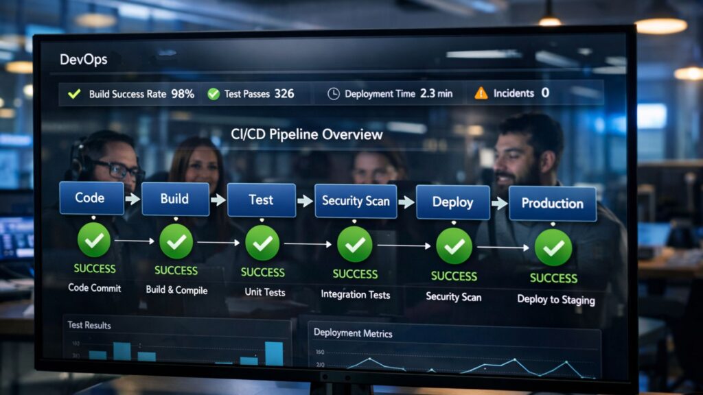 Writing Maintainable Gherkin Test Scenarios CI/CD Pipeline overview