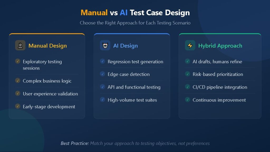 Manual vs AI test cases design 