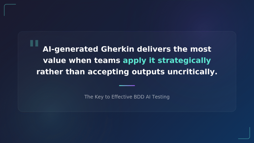 Strategic AI Gherkin Testing Quote